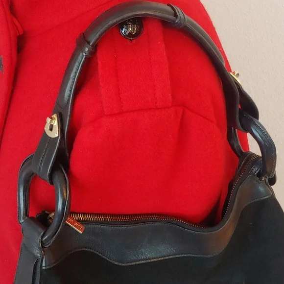 Jimmy Choo Black Leather and Suede Hobo Bag Luxury - Picture 14 of 17